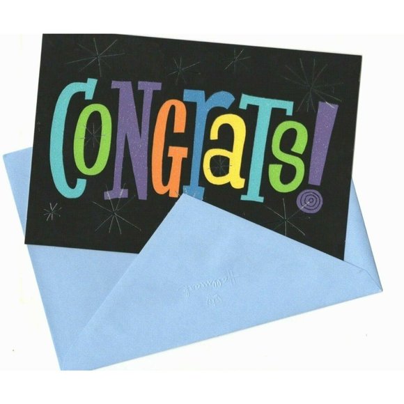 Congrats Congratulations Graduate Graduation Wishes Greeting Card Gift - Picture 1 of 4